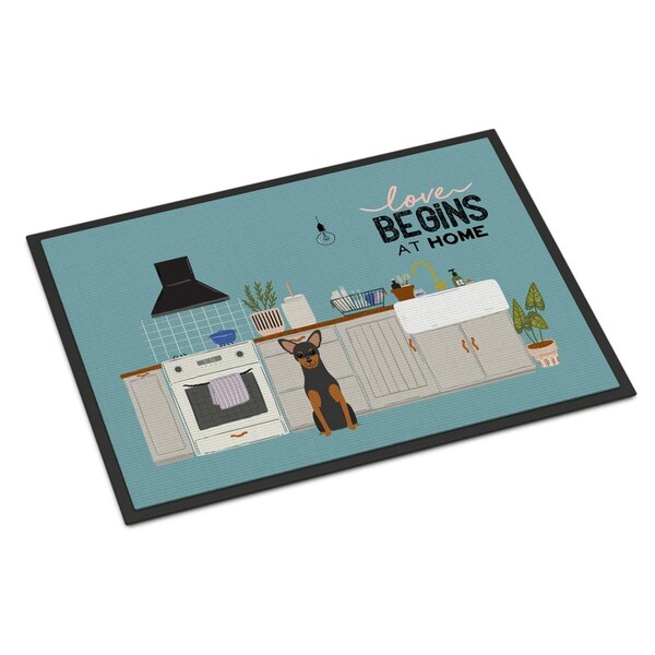 Carolines Treasures 24 x 36 in. Manchester Terrier Kitchen Scene Indoor or Outdoor Mat CK7732JMAT - main